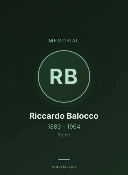 Memorial portrait of Riccardo Balocco