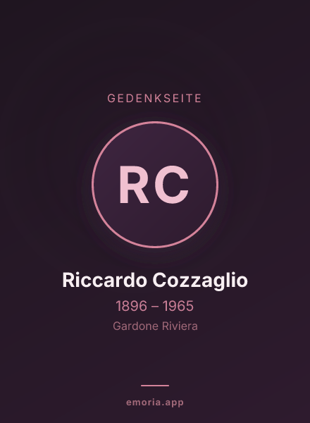 Gedenkportrait von Riccardo Cozzaglio