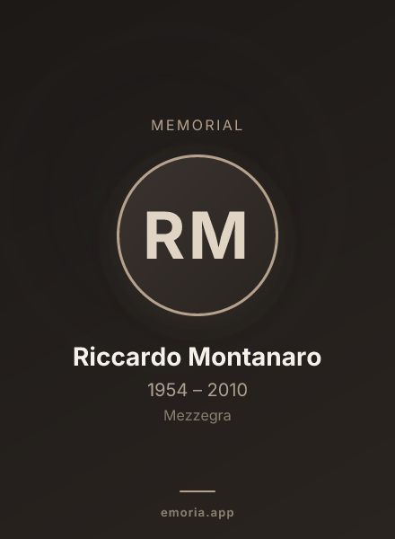 Memorial portrait of Riccardo Montanaro