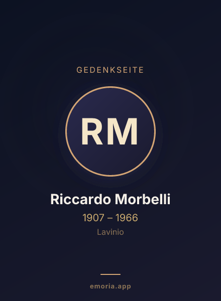 Gedenkportrait von Riccardo Morbelli