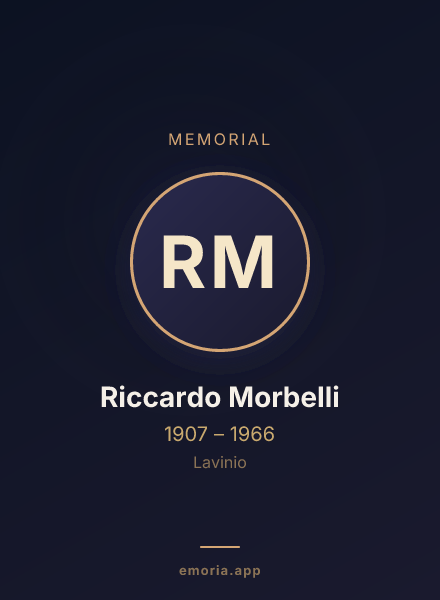 Memorial portrait of Riccardo Morbelli