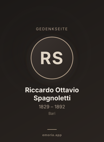 Gedenkportrait von Riccardo Ottavio Spagnoletti