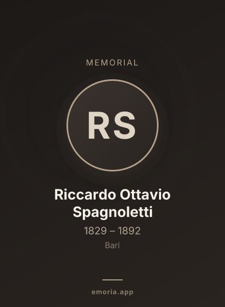 Memorial portrait of Riccardo Ottavio Spagnoletti