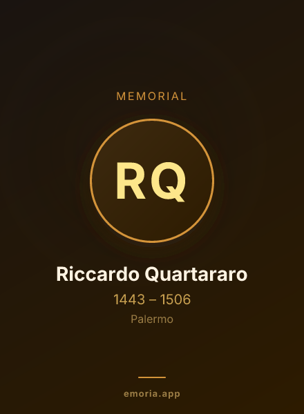 Memorial portrait of Riccardo Quartararo