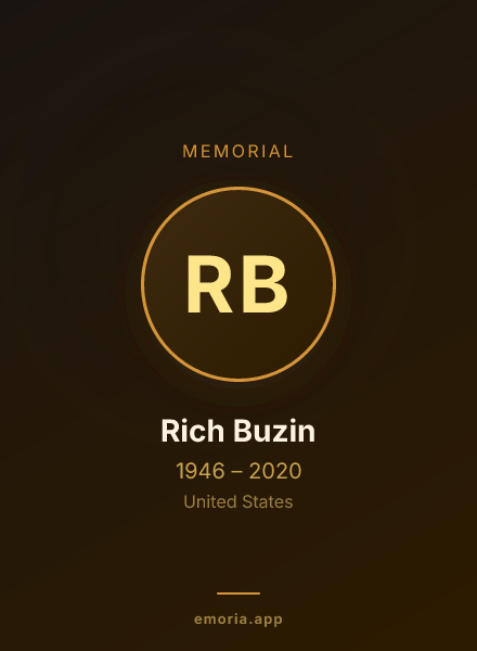 Memorial portrait of Rich Buzin