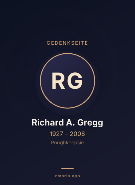 Gedenkportrait von Richard A. Gregg