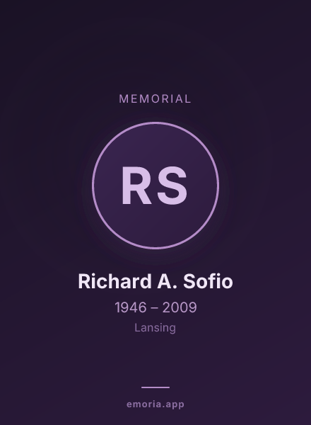 Memorial portrait of Richard A. Sofio