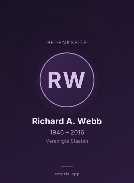 Gedenkportrait von Richard A. Webb