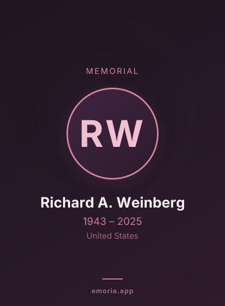 Memorial portrait of Richard A. Weinberg