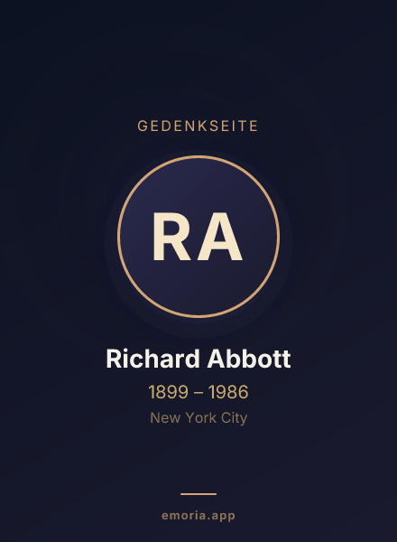 Gedenkportrait von Richard Abbott