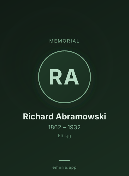 Memorial portrait of Richard Abramowski