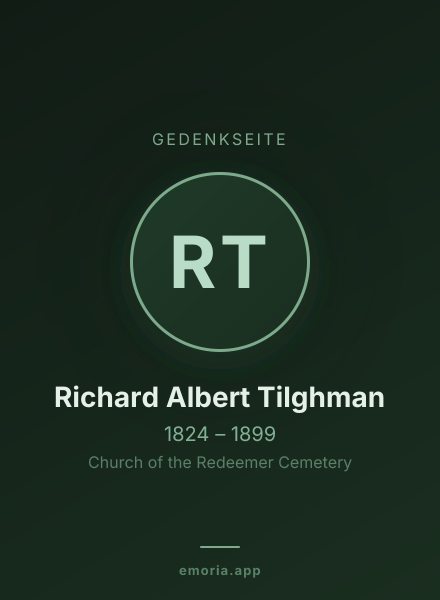 Gedenkportrait von Richard Albert Tilghman