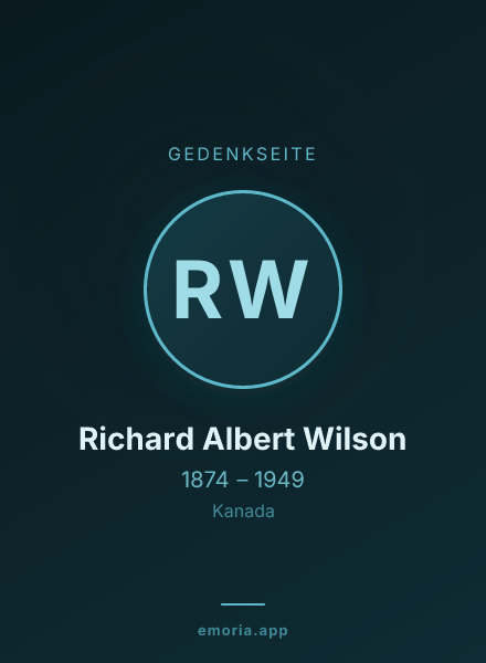 Gedenkportrait von Richard Albert Wilson