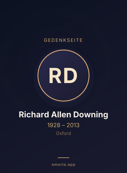 Gedenkportrait von Richard Allen Downing