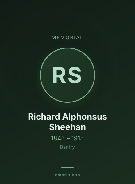 Memorial portrait of Richard Alphonsus Sheehan
