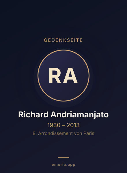 Gedenkportrait von Richard Andriamanjato