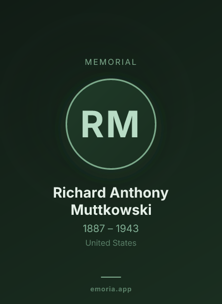 Memorial portrait of Richard Anthony Muttkowski