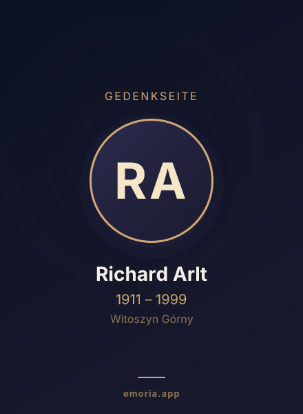 Gedenkportrait von Richard Arlt