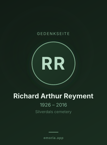 Gedenkportrait von Richard Arthur Reyment