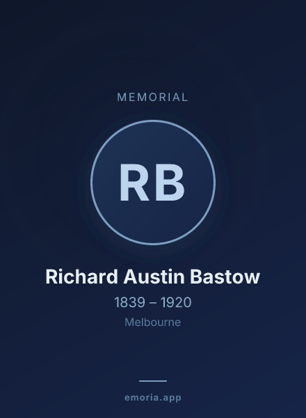 Memorial portrait of Richard Austin Bastow