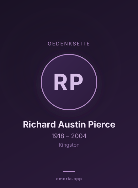 Gedenkportrait von Richard Austin Pierce