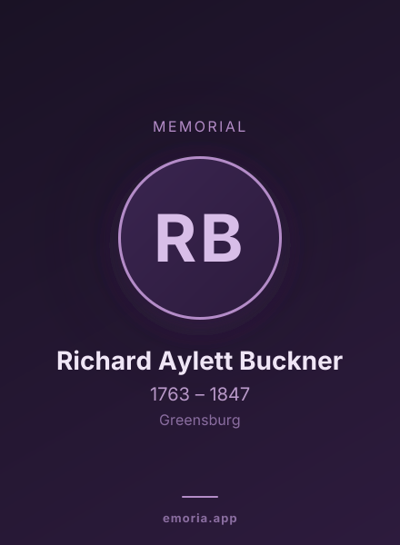 Memorial portrait of Richard Aylett Buckner
