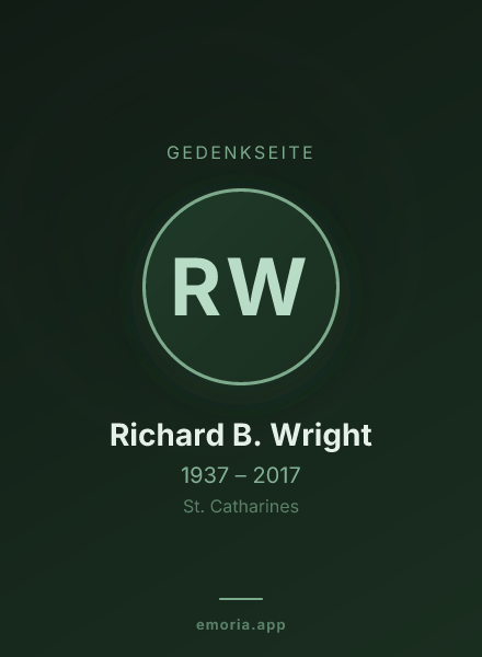 Gedenkportrait von Richard B. Wright