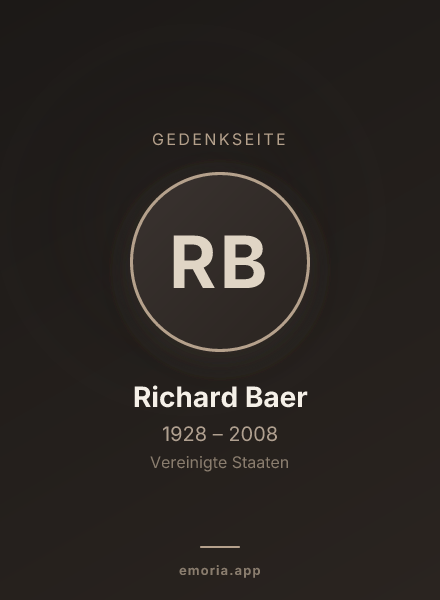 Gedenkportrait von Richard Baer