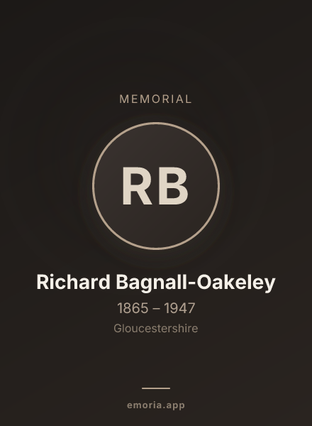 Memorial portrait of Richard Bagnall-Oakeley
