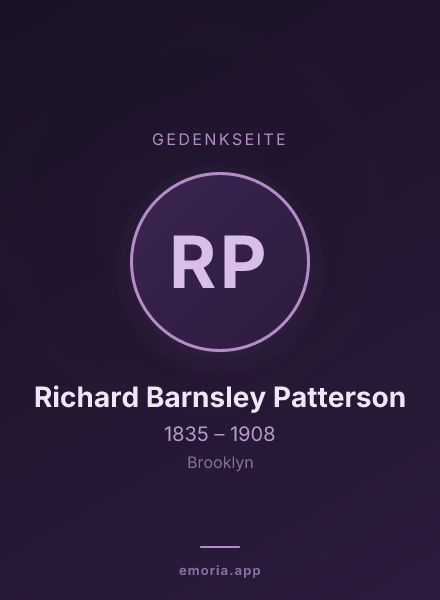 Gedenkportrait von Richard Barnsley Patterson