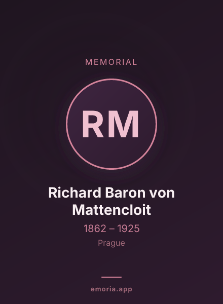 Memorial portrait of Richard Baron von Mattencloit