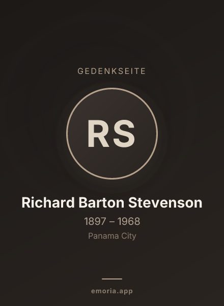 Gedenkportrait von Richard Barton Stevenson