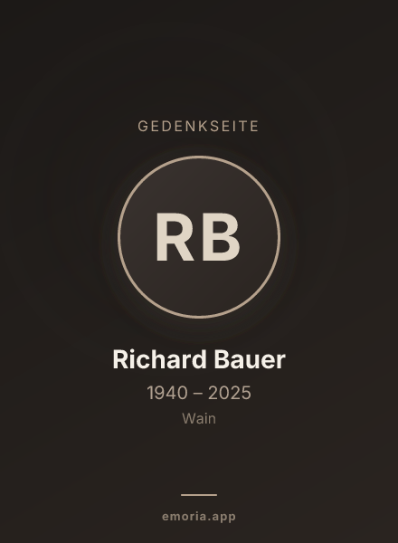 Gedenkportrait von Richard Bauer