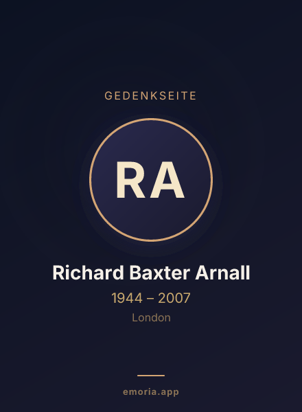 Gedenkportrait von Richard Baxter Arnall