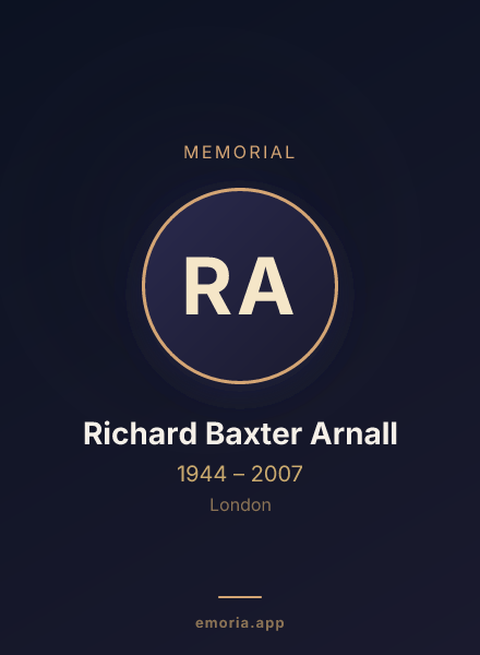 Memorial portrait of Richard Baxter Arnall