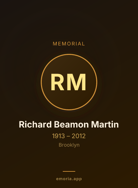 Memorial portrait of Richard Beamon Martin