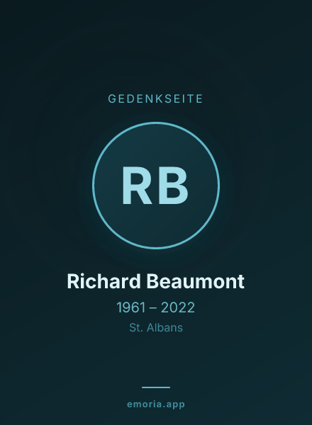 Gedenkportrait von Richard Beaumont