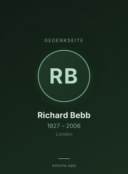 Gedenkportrait von Richard Bebb