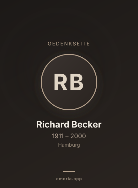 Gedenkportrait von Richard Becker