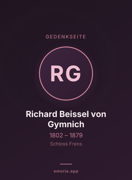 Gedenkportrait von Richard Beissel von Gymnich
