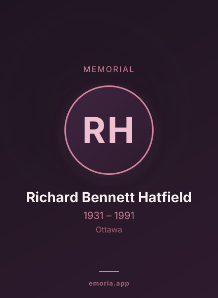 Memorial portrait of Richard Bennett Hatfield
