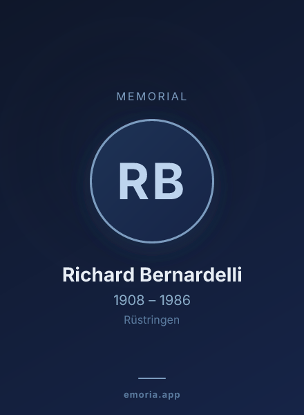 Memorial portrait of Richard Bernardelli