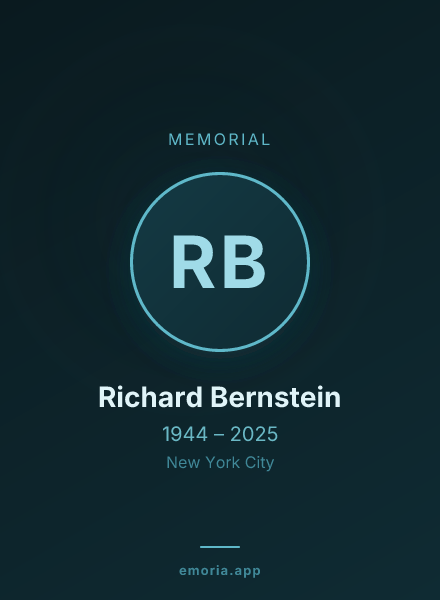 Memorial portrait of Richard Bernstein