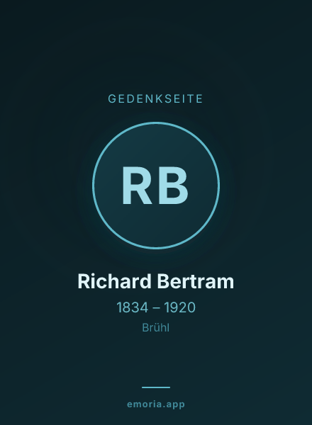 Gedenkportrait von Richard Bertram