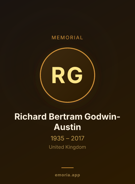 Memorial portrait of Richard Bertram Godwin-Austin