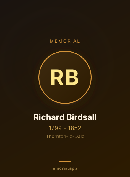 Memorial portrait of Richard Birdsall