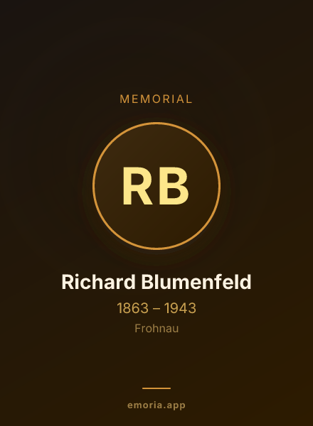 Memorial portrait of Richard Blumenfeld