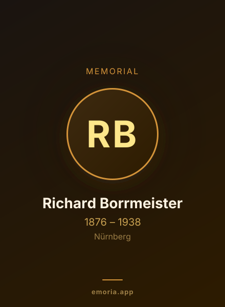 Memorial portrait of Richard Borrmeister