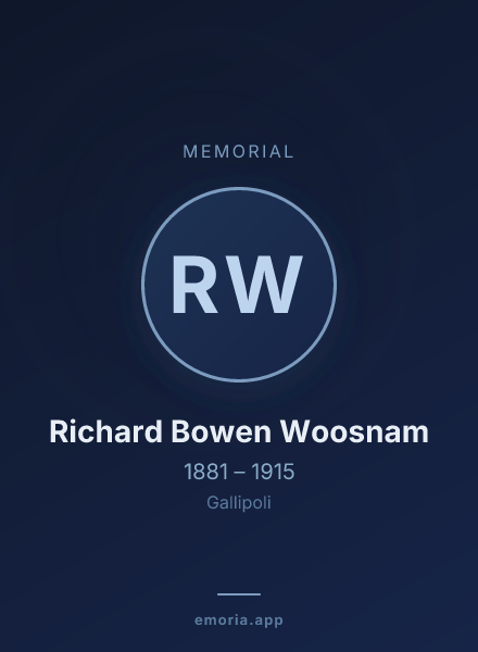Memorial portrait of Richard Bowen Woosnam
