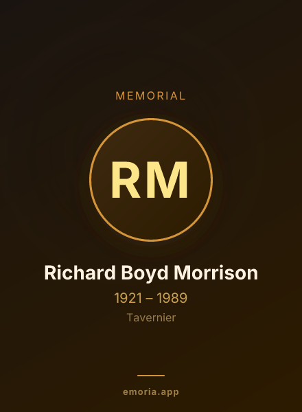 Memorial portrait of Richard Boyd Morrison
